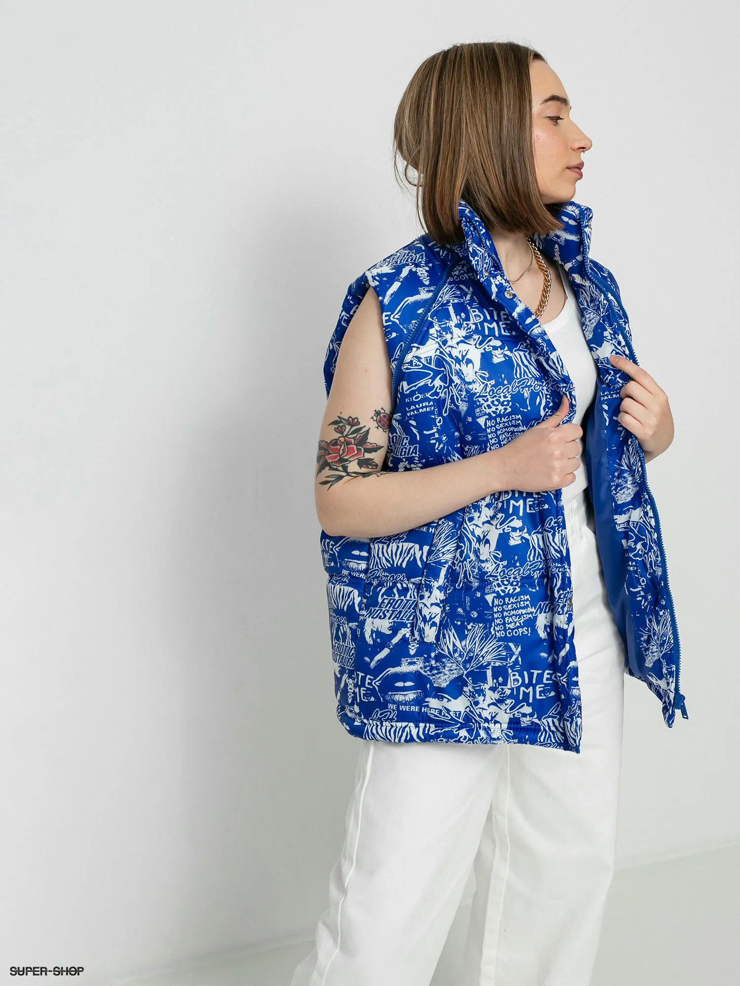 Local Heroes Riot Puff Jacket Wmn (blue/white)