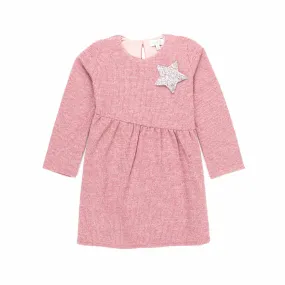 Magil Lurex Pink Girl Dress With Star