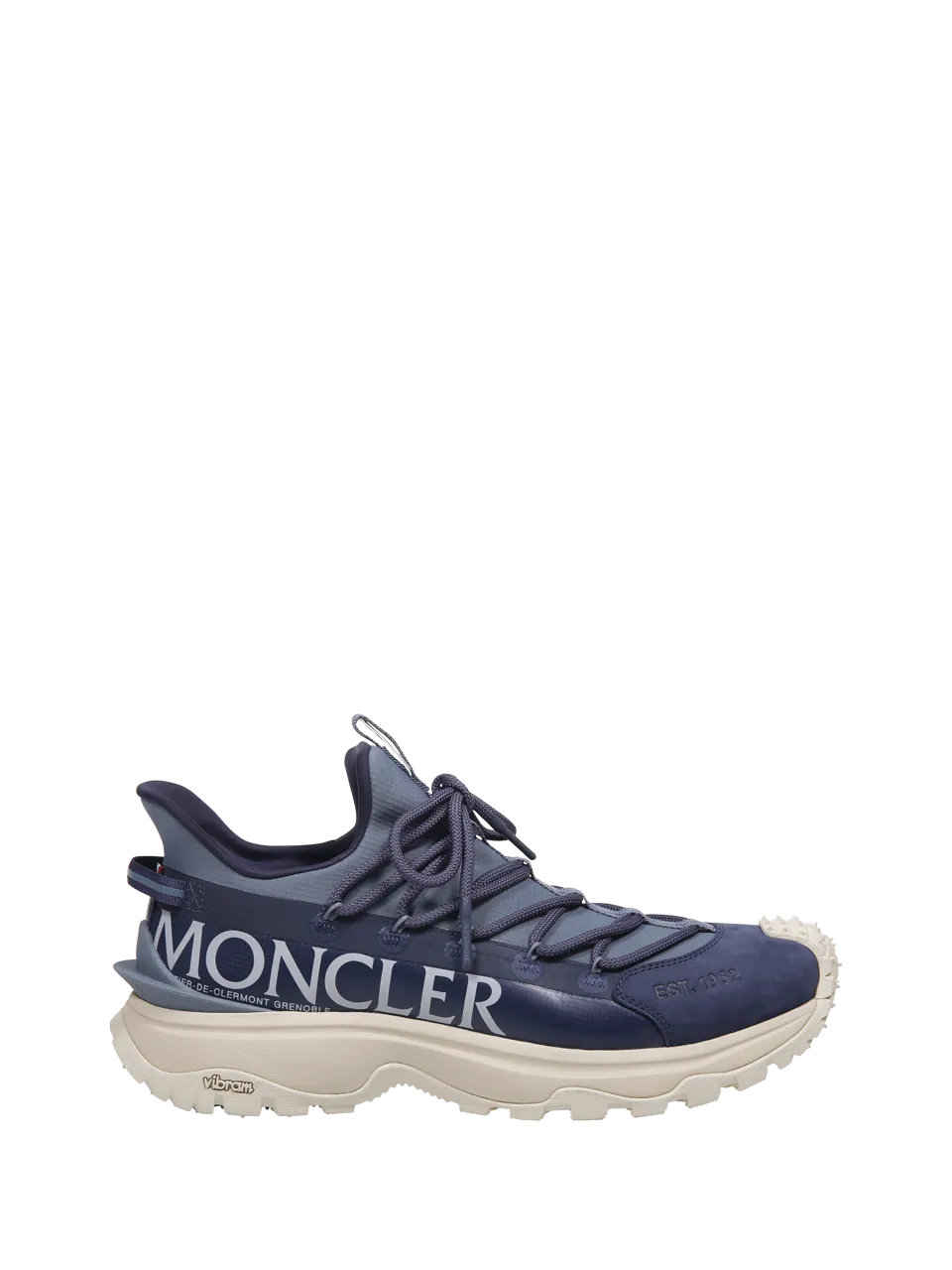 MEN MONCLER BLUE POLYESTER LOW SNEAKERS