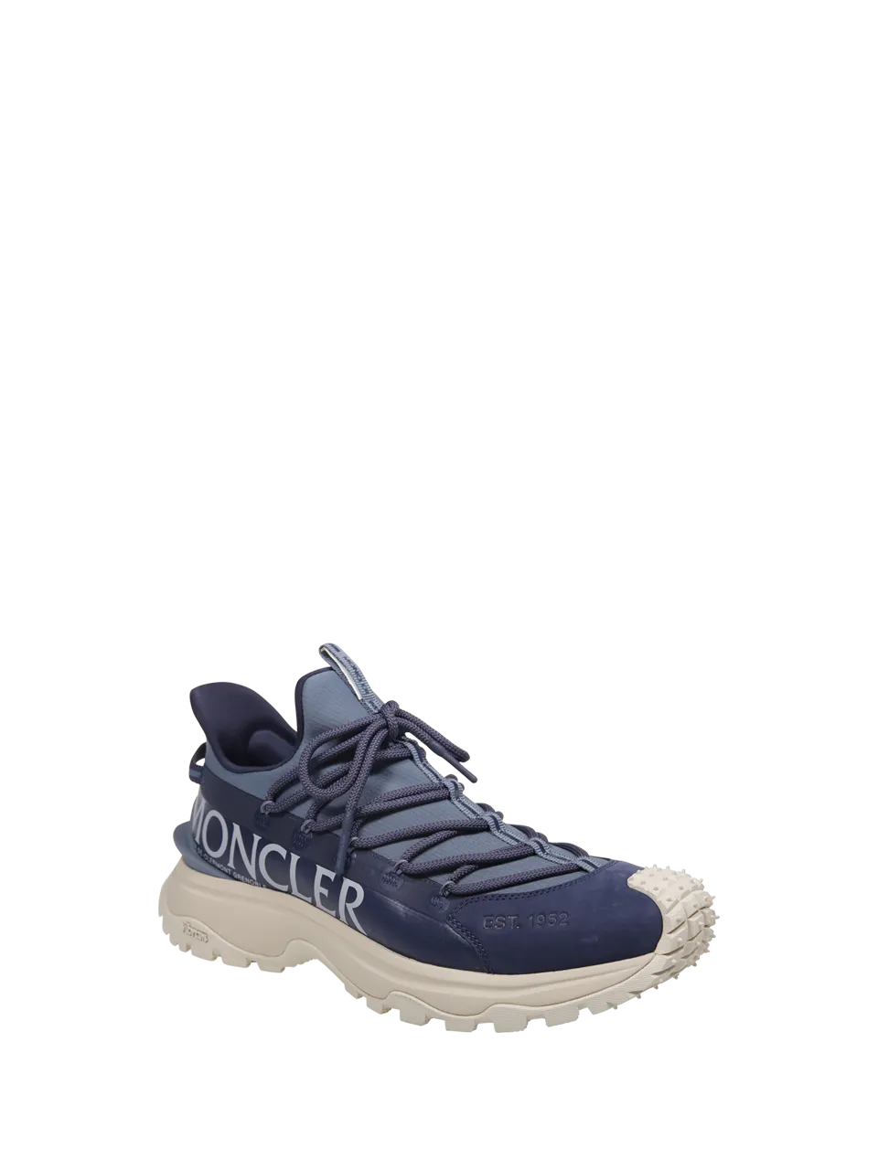 MEN MONCLER BLUE POLYESTER LOW SNEAKERS