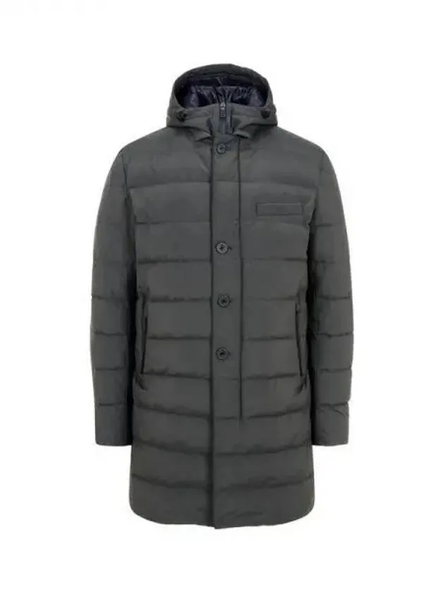 Men s hooded biv goose down padded coat charcoal 271108