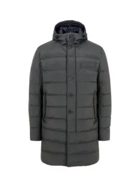 Men s hooded biv goose down padded coat charcoal 271108