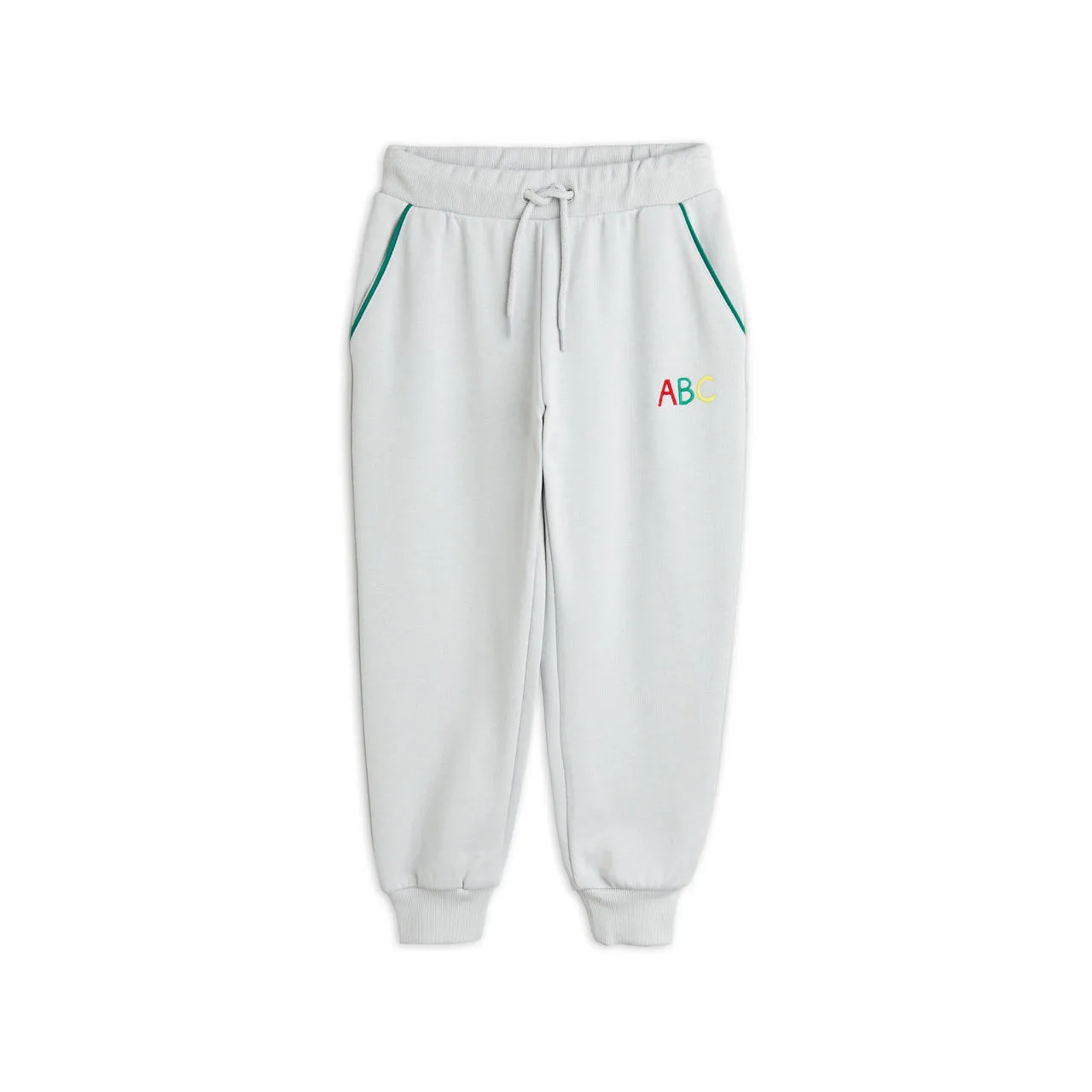 MINI RODINI ABC Embroidered Track Pants - Grey