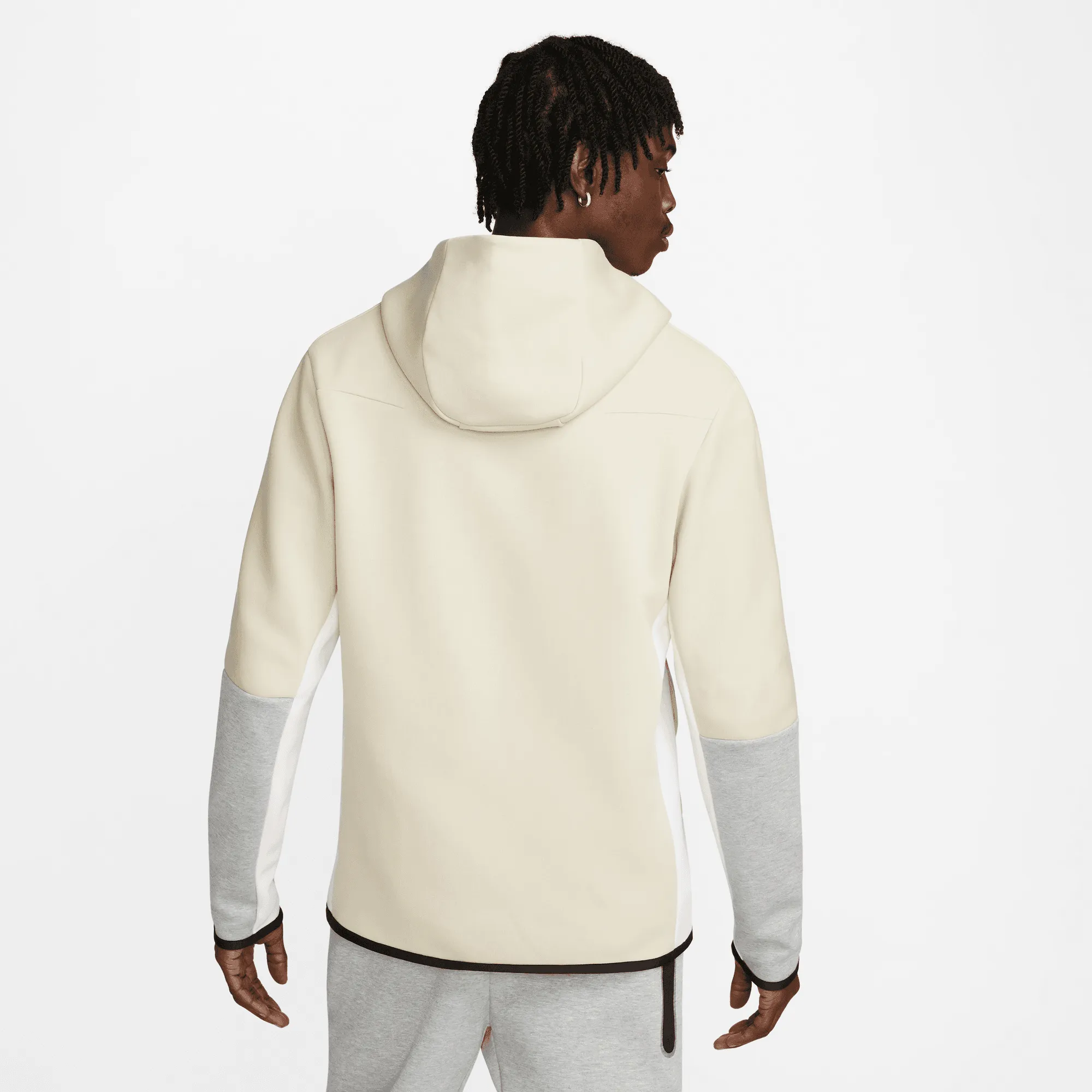 Nike Sportswear Tech Fleece Full-Zip Beige Hoodie