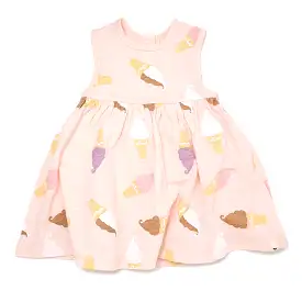 oh baby! Cotton Slub Tank Dress - Soft Serve Print - Pale Pink