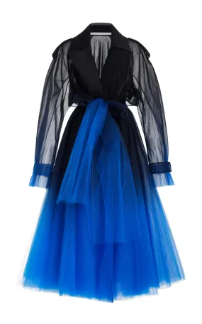 Oscar de la Renta Ombre-Dyed Tulle Opera Coat