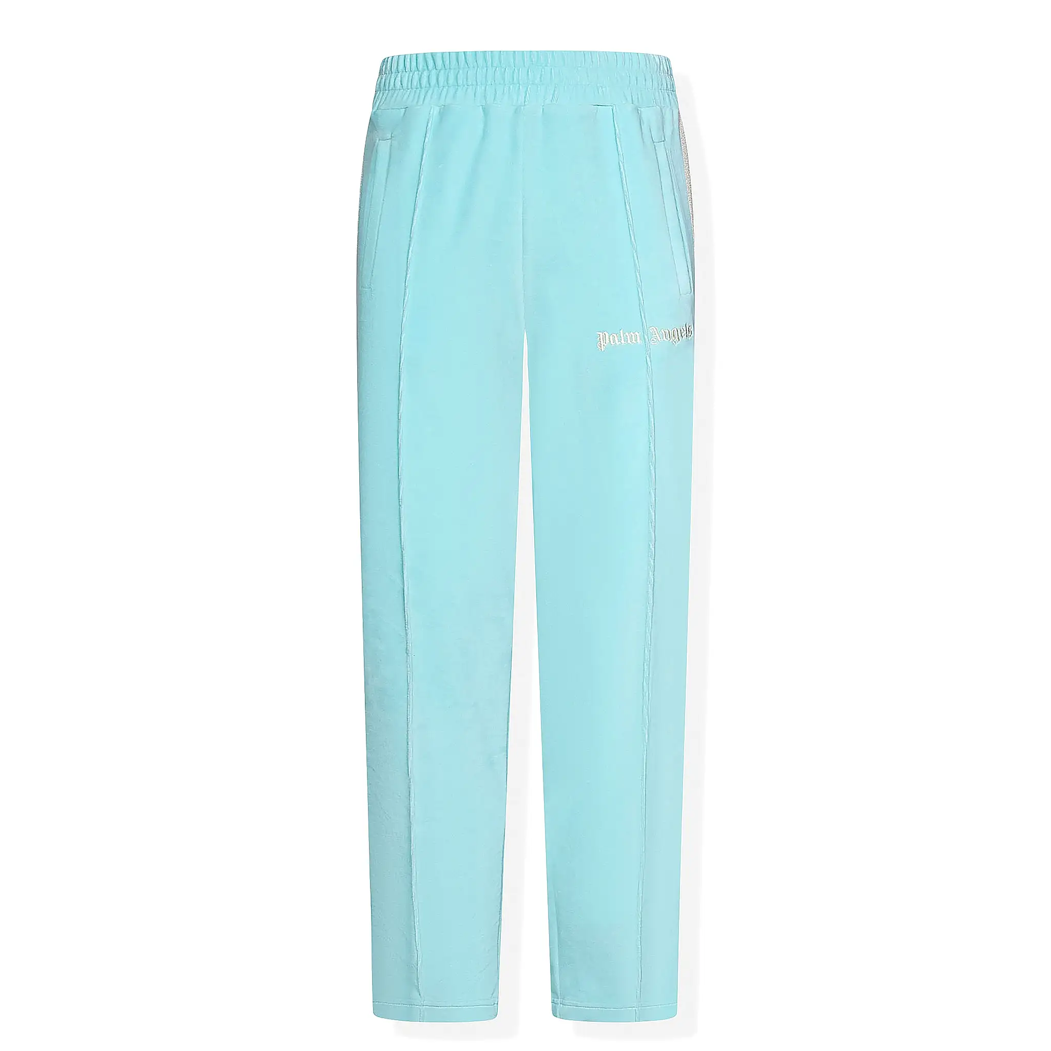 Palm Angels Chenille Striped Light Blue Track Pants