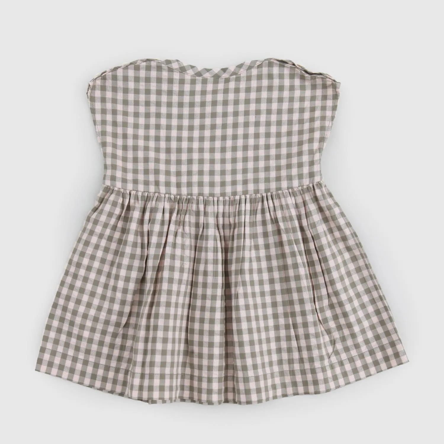 Petit Bateau Baby Girl Pink Green Check Dress