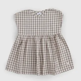 Petit Bateau Baby Girl Pink Green Check Dress