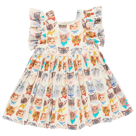 Pink Chicken Elsie Dress - Cool Cats