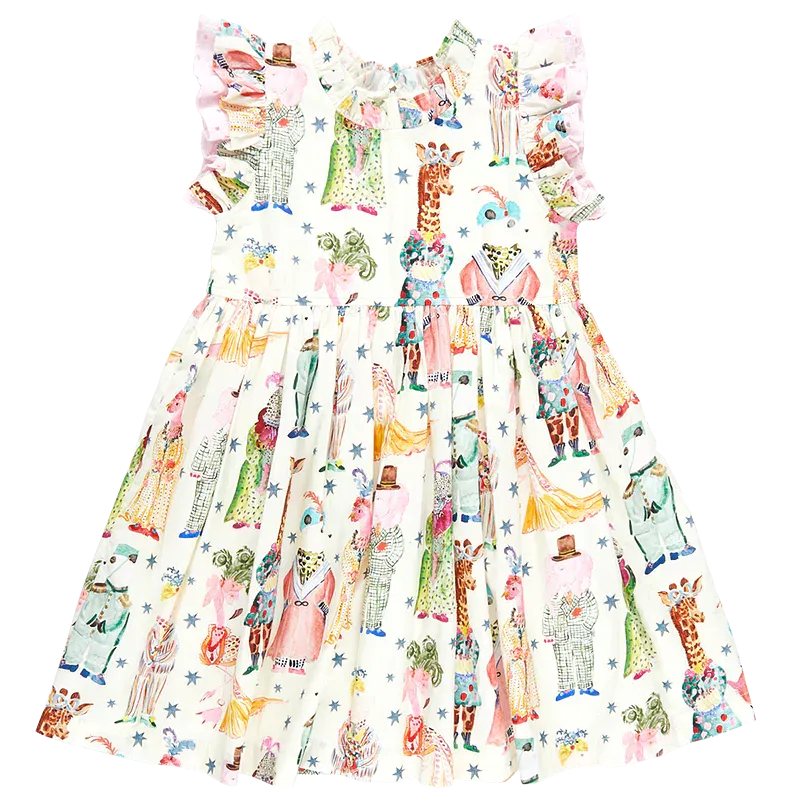 Pink Chicken - Leila Dress - Circus Animals