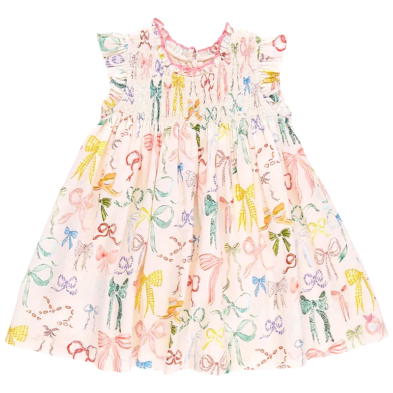 Pink Chicken - Stevie Dress - Watercolor Bows