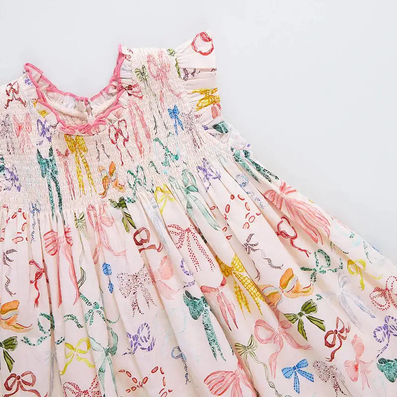 Pink Chicken - Stevie Dress - Watercolor Bows