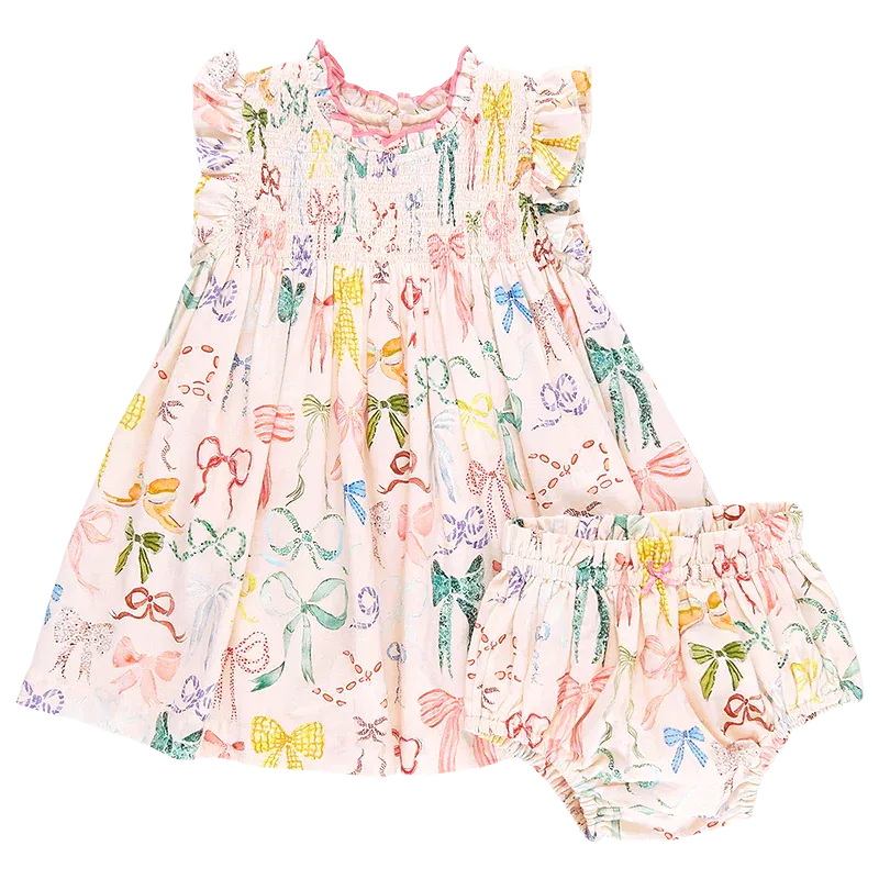 Pink Chicken - Stevie Dress - Watercolor Bows