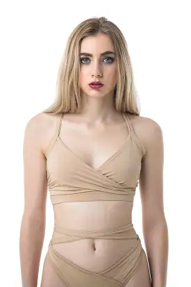 Poledancerka Cross Wrap Top - Nude 01