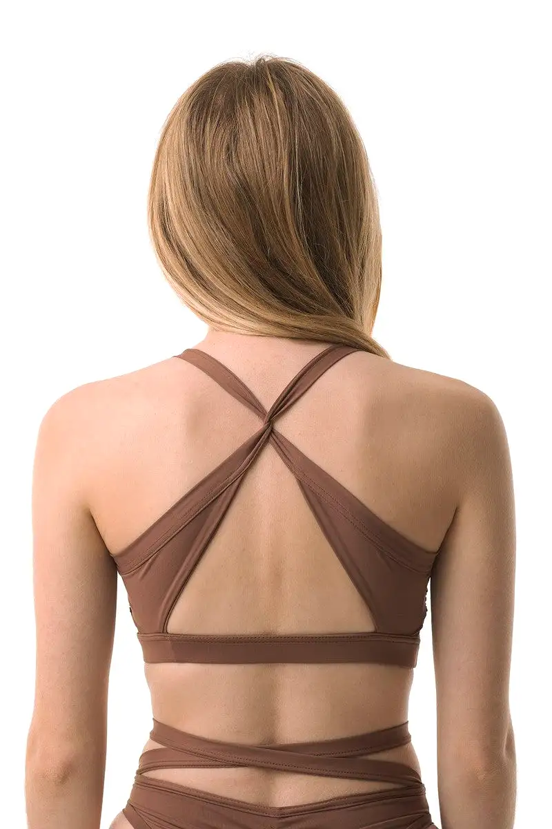 Poledancerka Cross Wrap Top - Nude 02