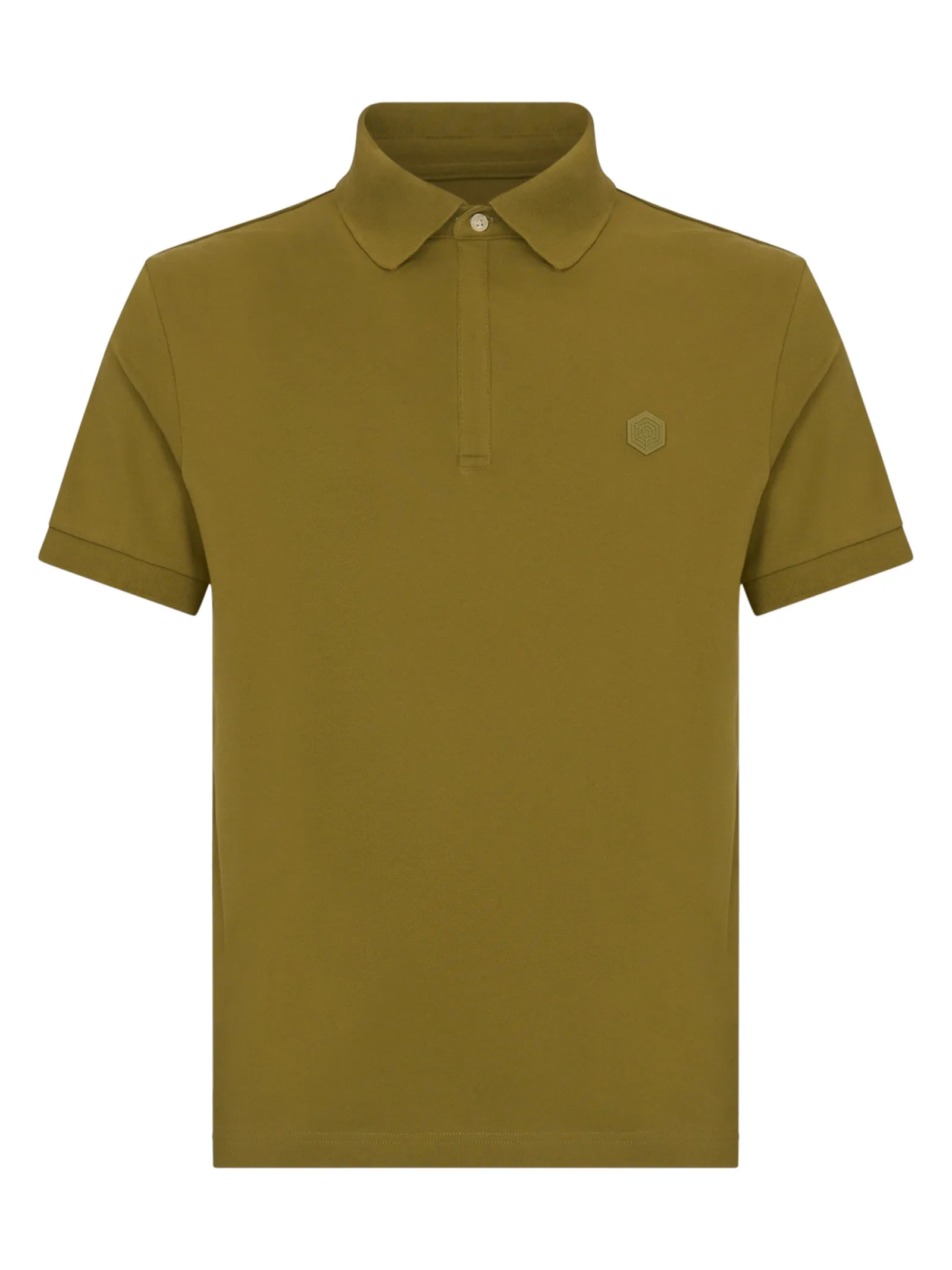 Polo in Eco Cotton Piquet Stretch - Sphagnum