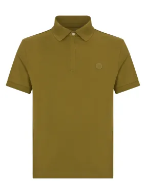 Polo in Eco Cotton Piquet Stretch - Sphagnum