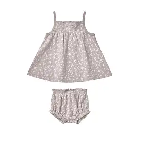 Quincy Mae Smocked Tank + Bloomer Set - Scatter