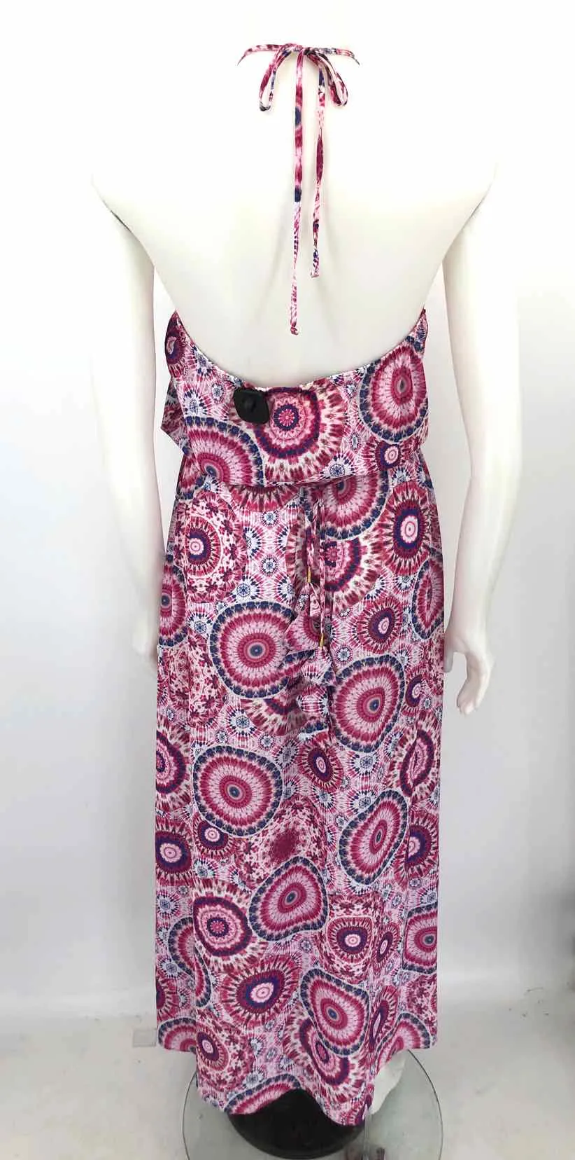 RAMY BROOK Pink Blue Multi Tie Dyed Maxi Length Size SMALL (S) Dress