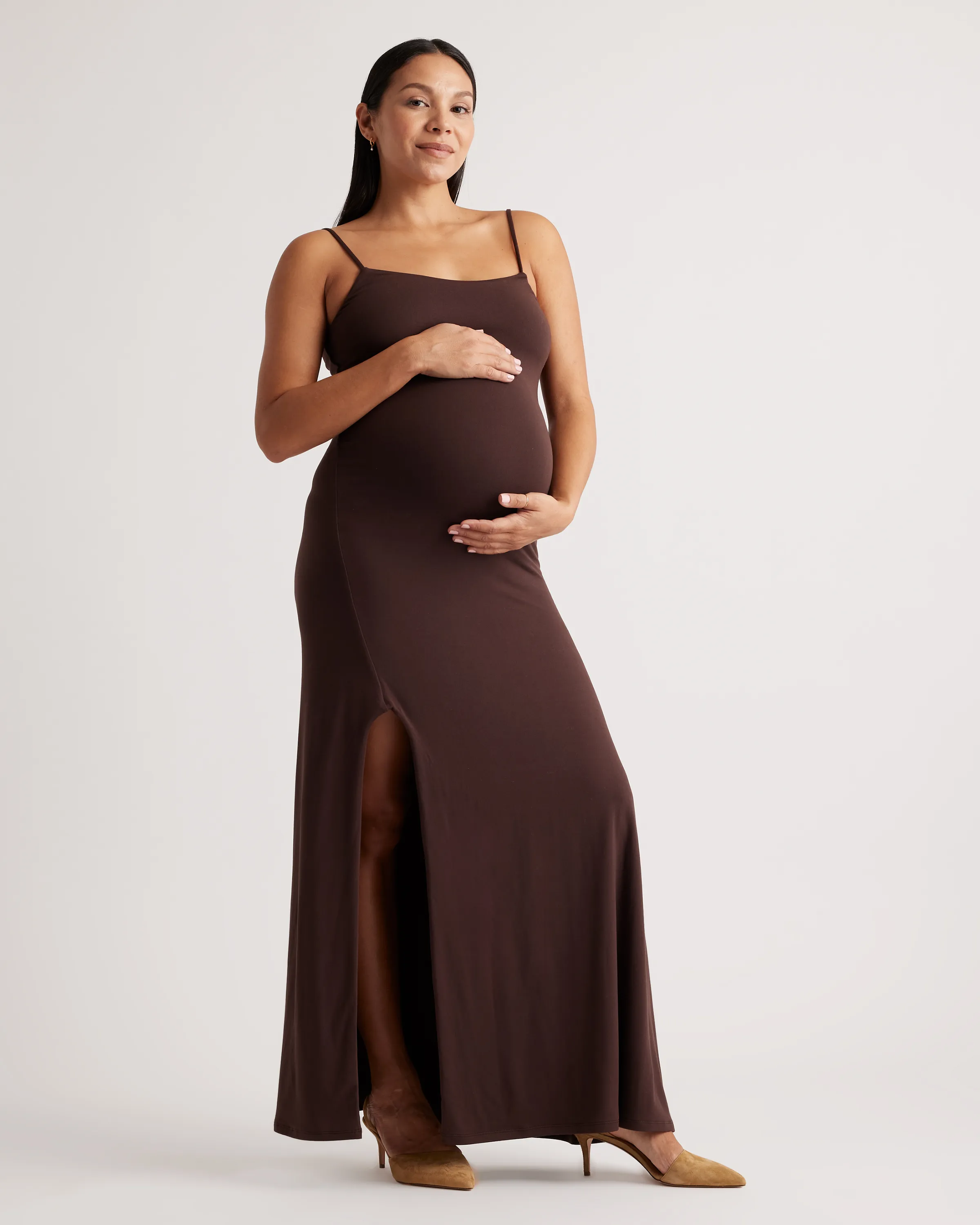 Recycled Knit Maternity Maxi Dress