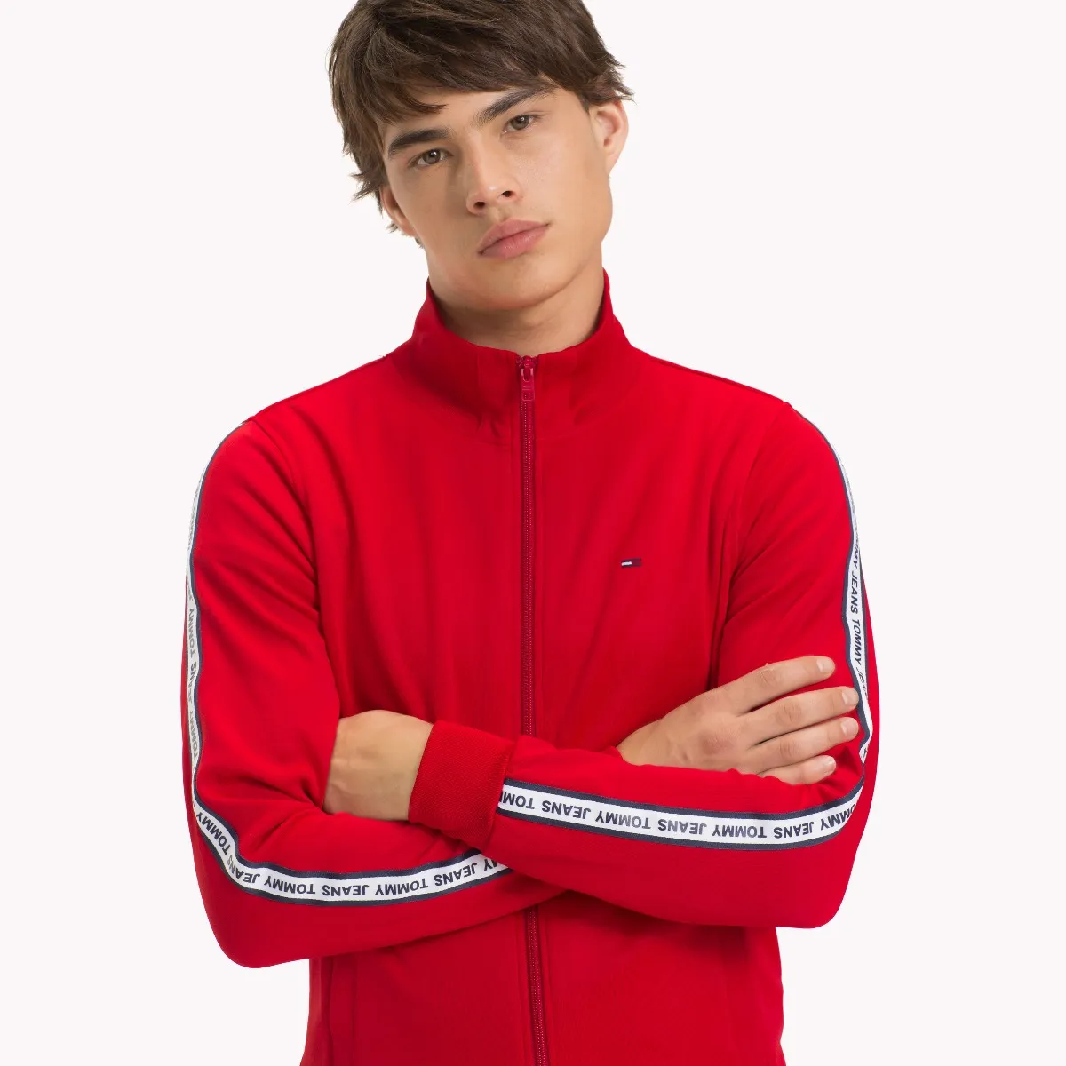 Red Logo Sleeve Track Jacket | Sweatshirts & Hoodies | Tommy Hilfiger