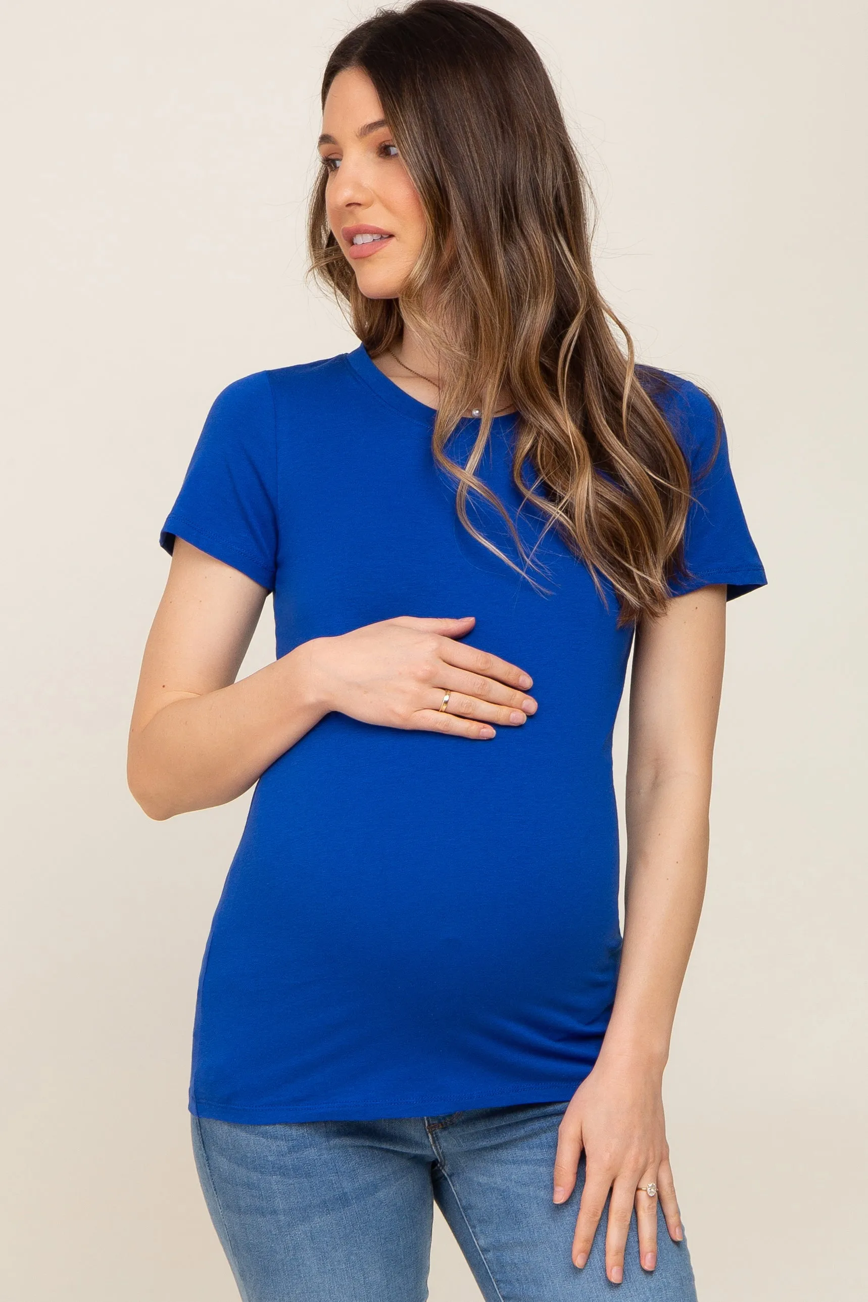 Royal Basic Crew Neck Maternity Tee