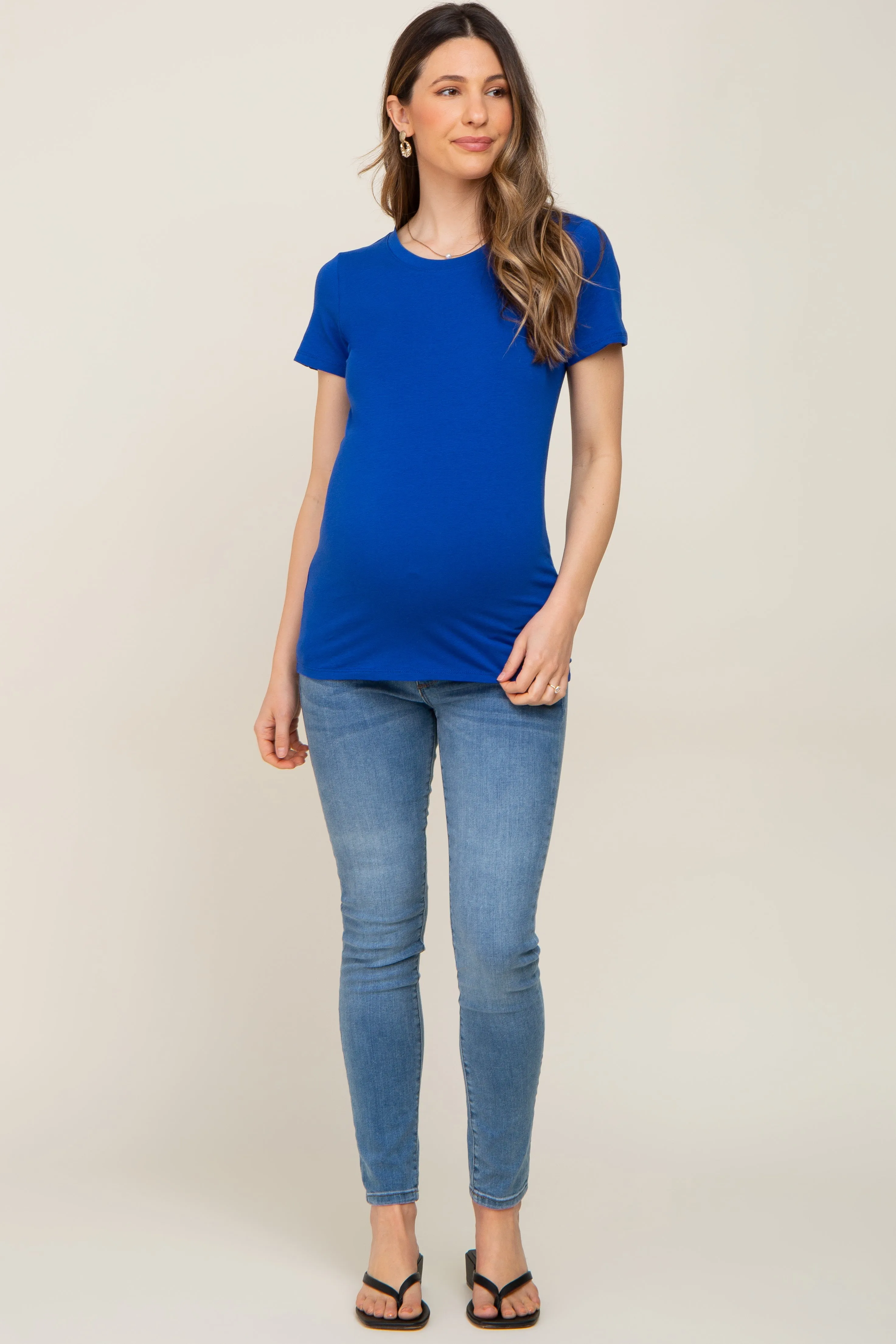 Royal Basic Crew Neck Maternity Tee