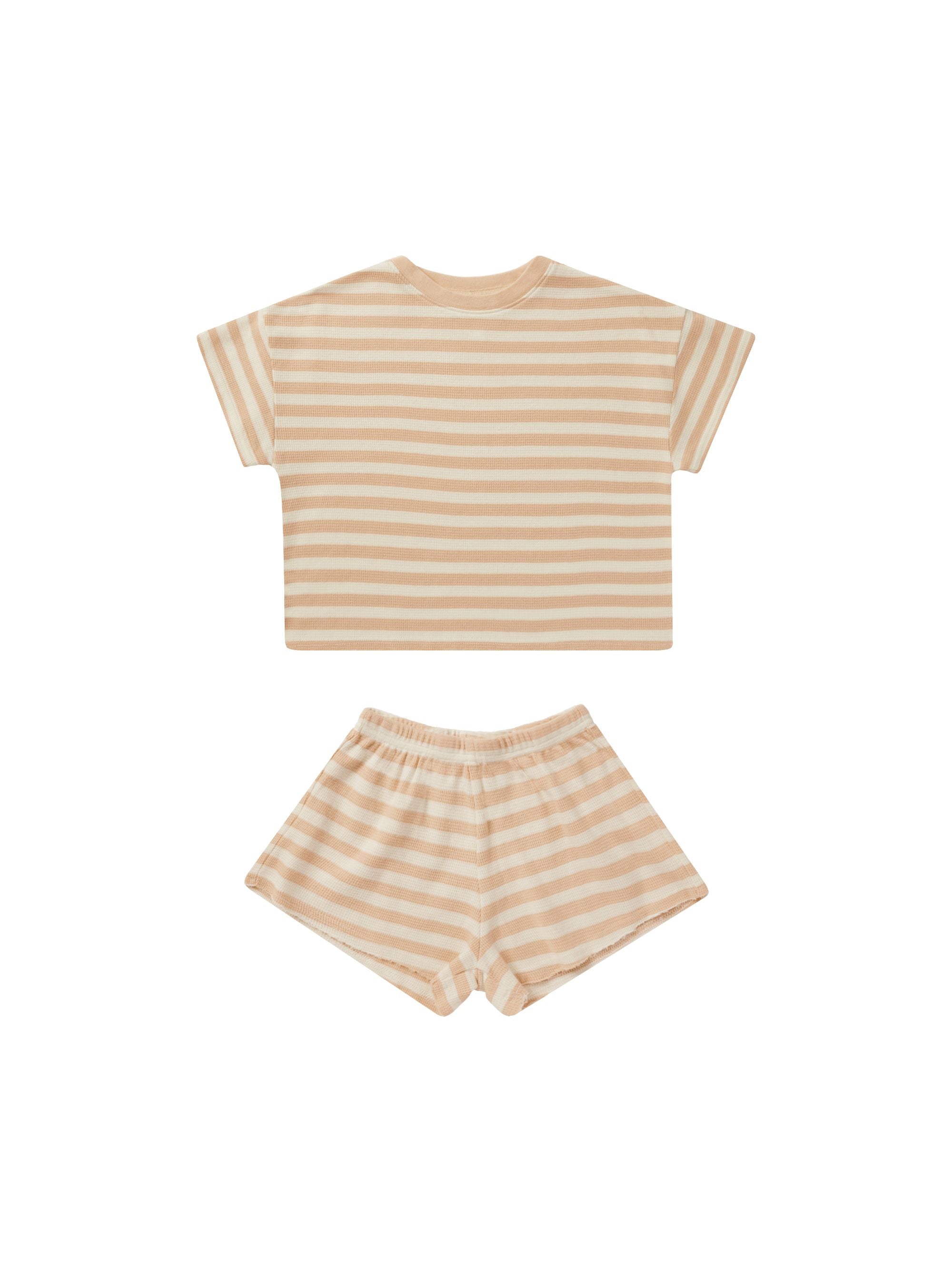 Rylee & Cru - Apricot Stripe Summer Waffle Set