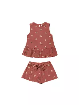 Rylee & Cru - Embroidered Daisy Carrie Set