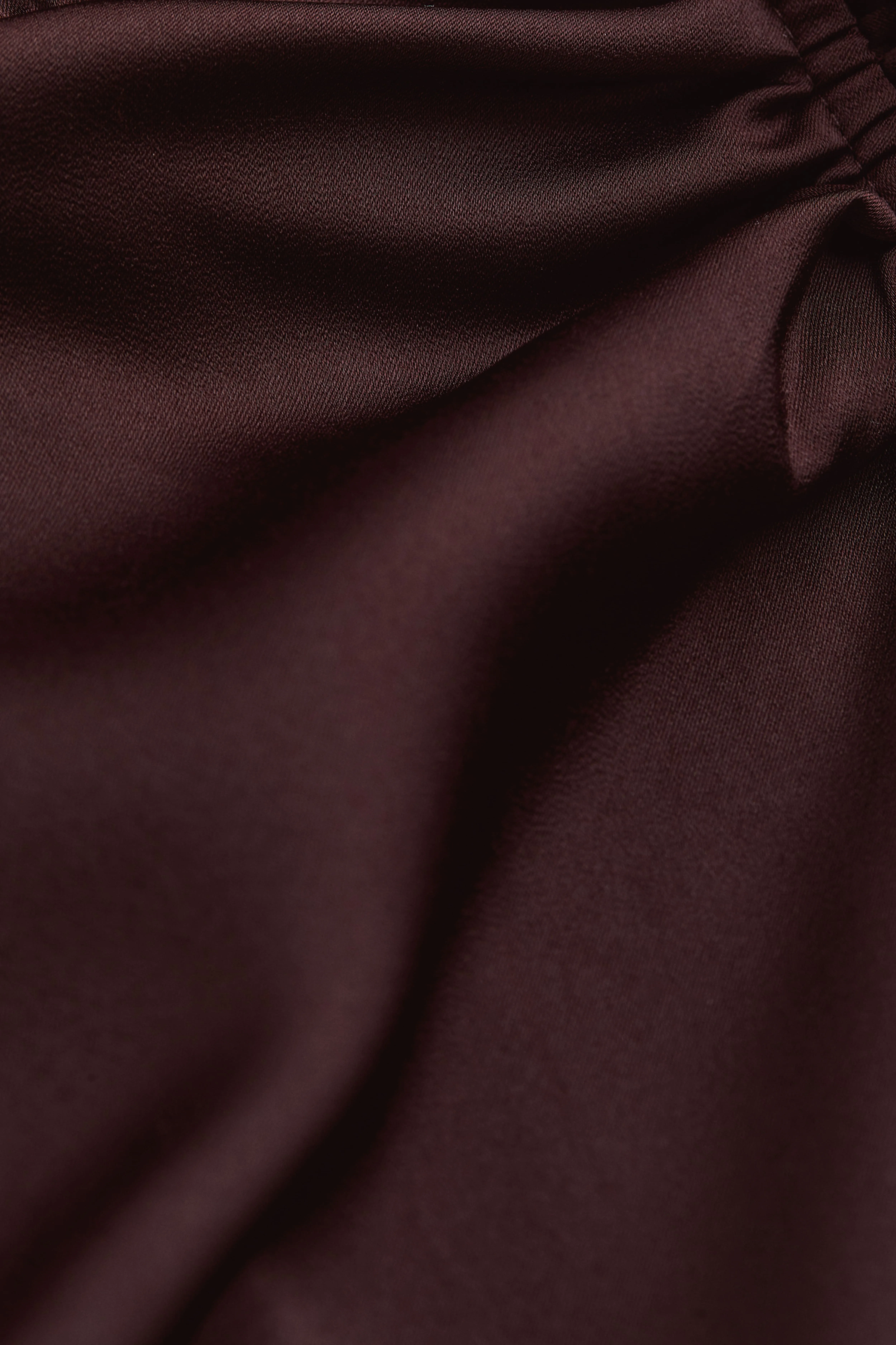 Satin wrap dress - V-neck - Long sleeve - Burgundy - Ladies | H&M GB