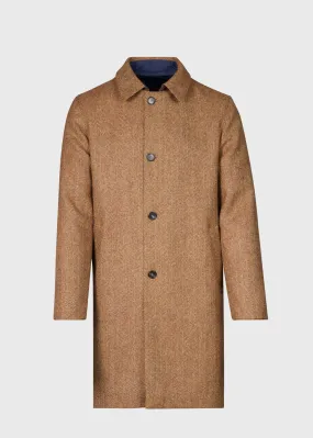 Shetland Wool Herringbone Reversible Coat