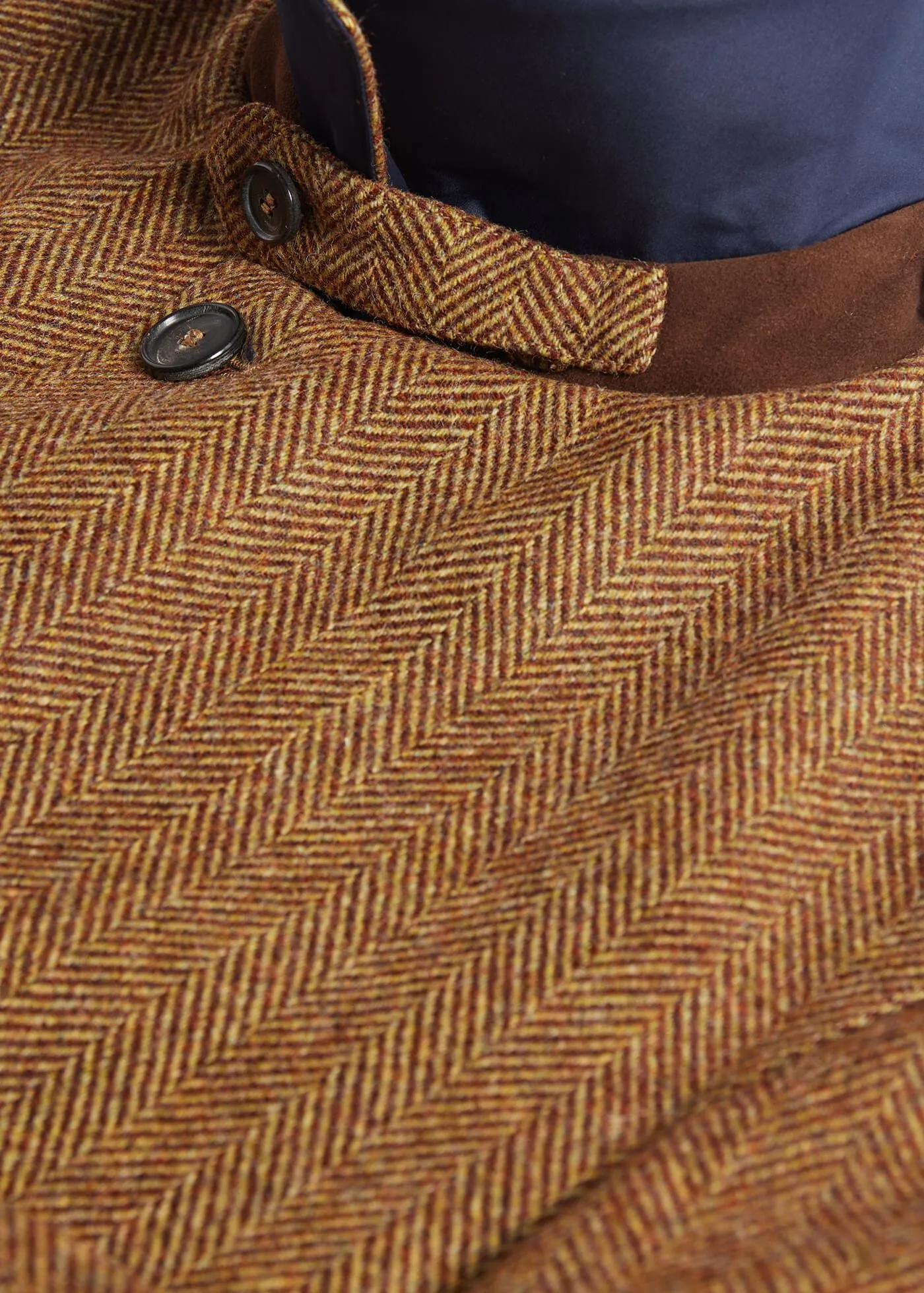 Shetland Wool Herringbone Reversible Coat