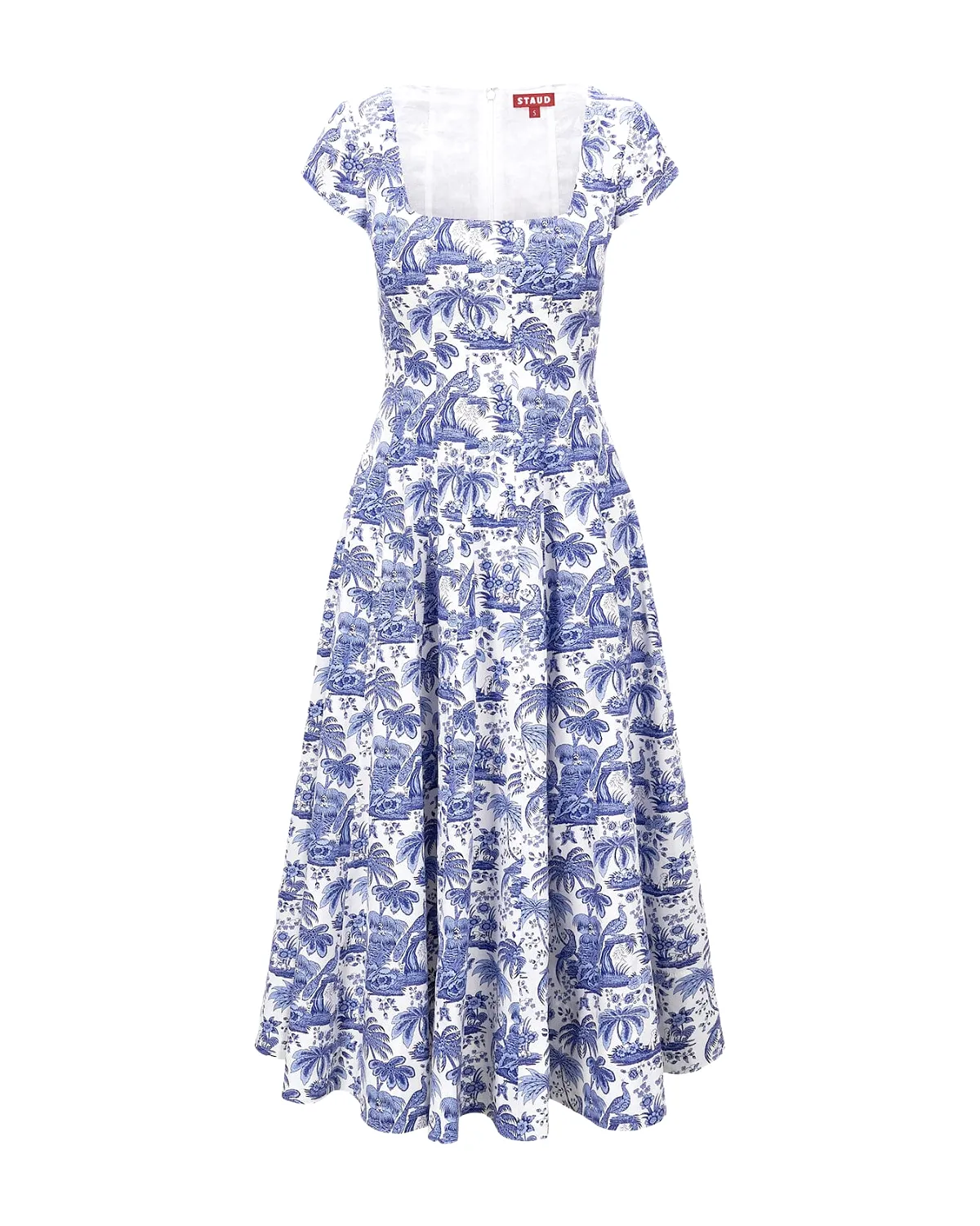 Short Sleeve Wells Dress (Blue Toile)