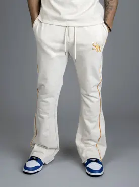 SI TU VEUX RIVIERA FLARE JOGGER (HEATHER OATMEAL)