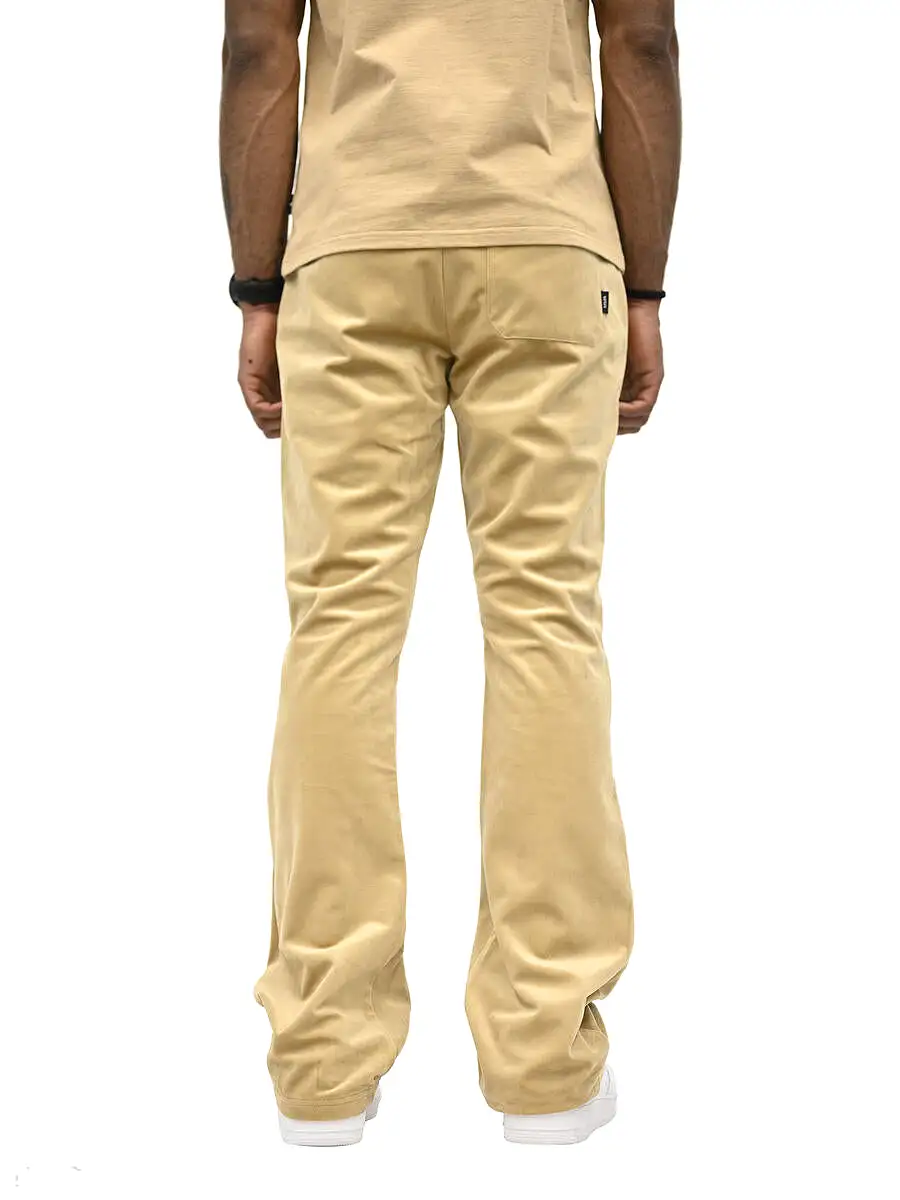 Si Tu Veux VEUX VELVET FLARE JOGGER (TAN)