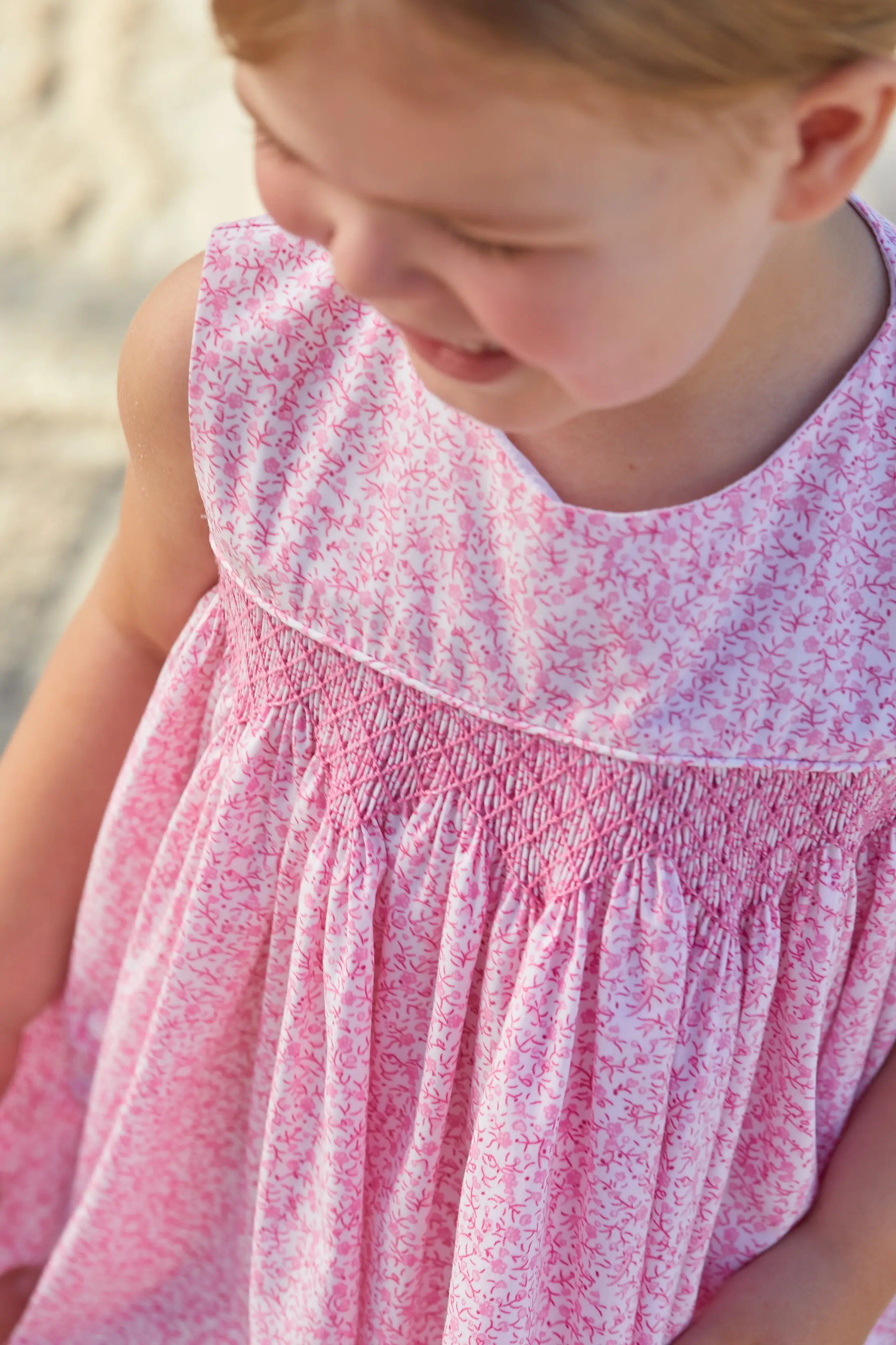 Simply Smocked Dress - Pink Vinings