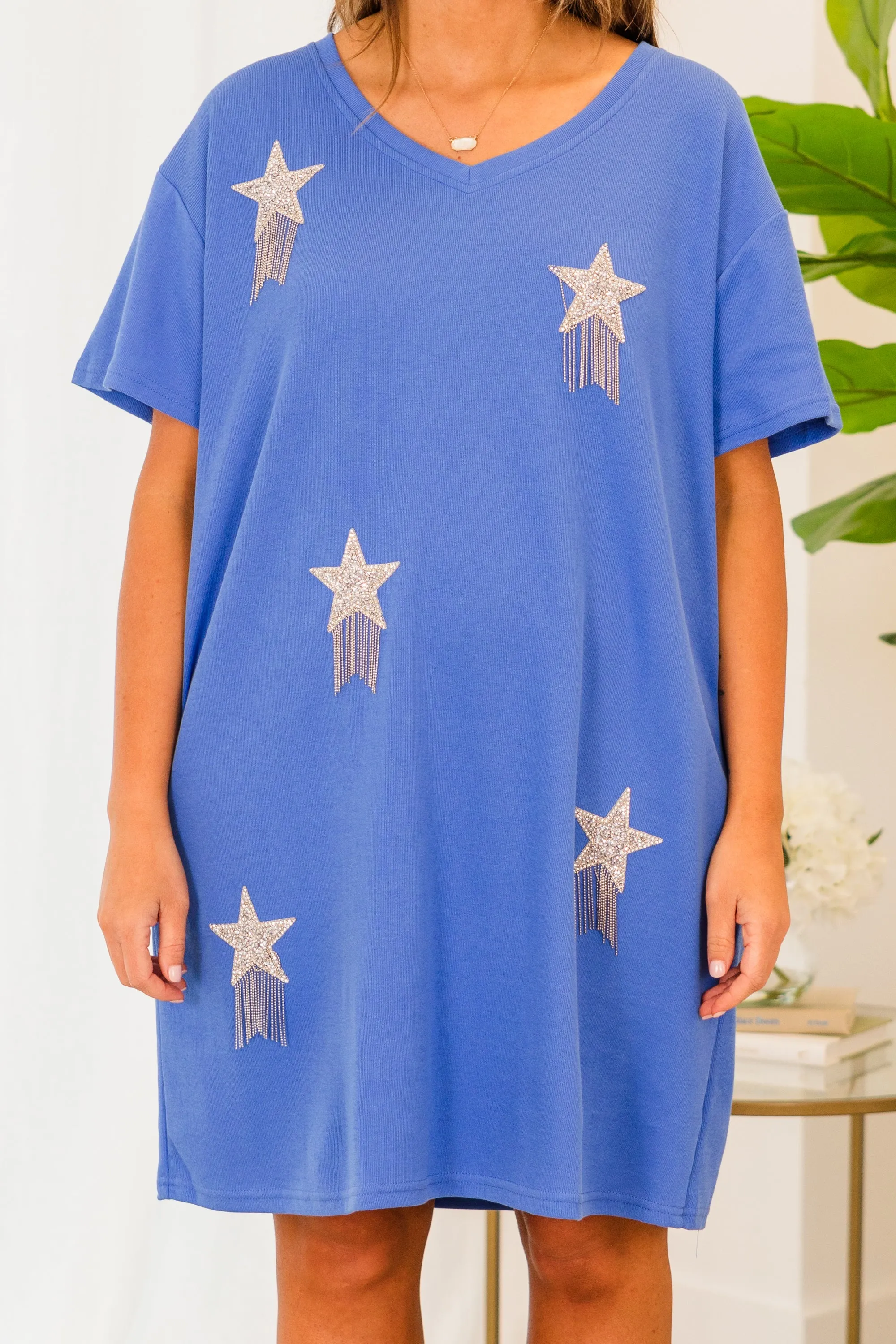 Stars Above Dress, Blue