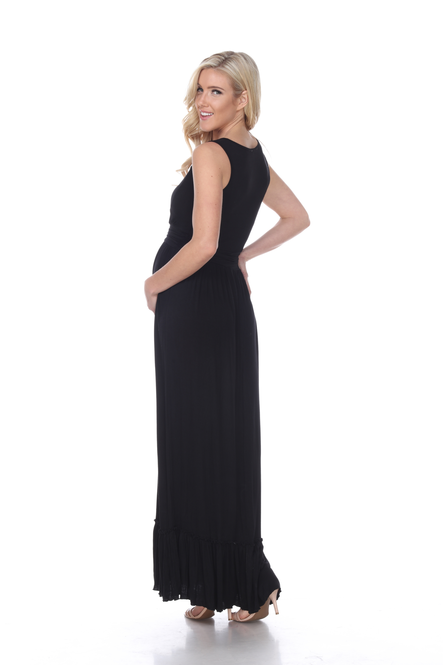 Stylish and Comfortable Ruched Hem Maternity Maxi Dress