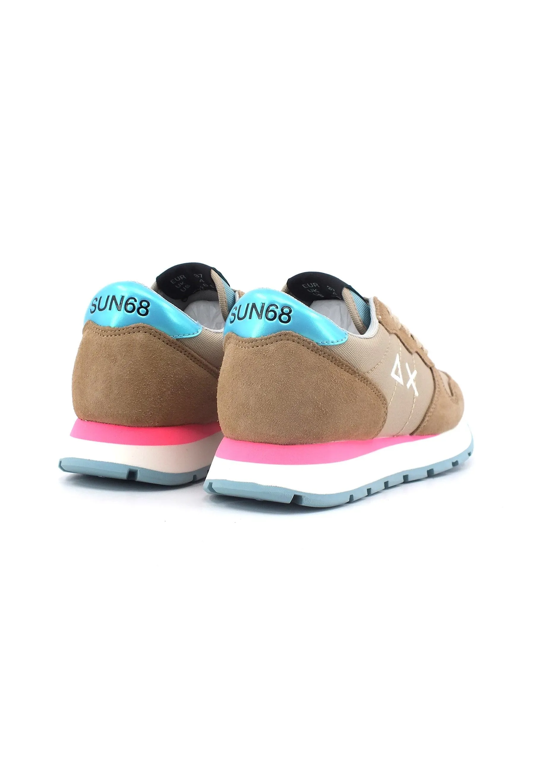 SUN68 Ally Solid Sneaker Donna Beige Scuro Z43201