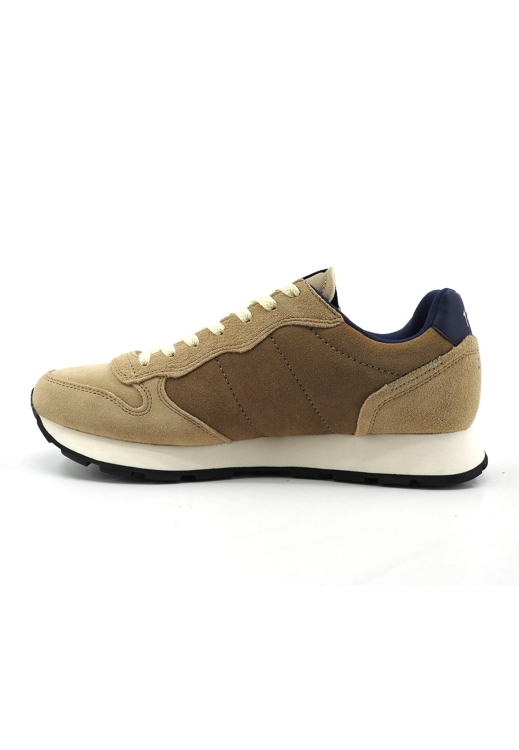 SUN68 Tom Suede Sneaker Uomo Beige Z43106