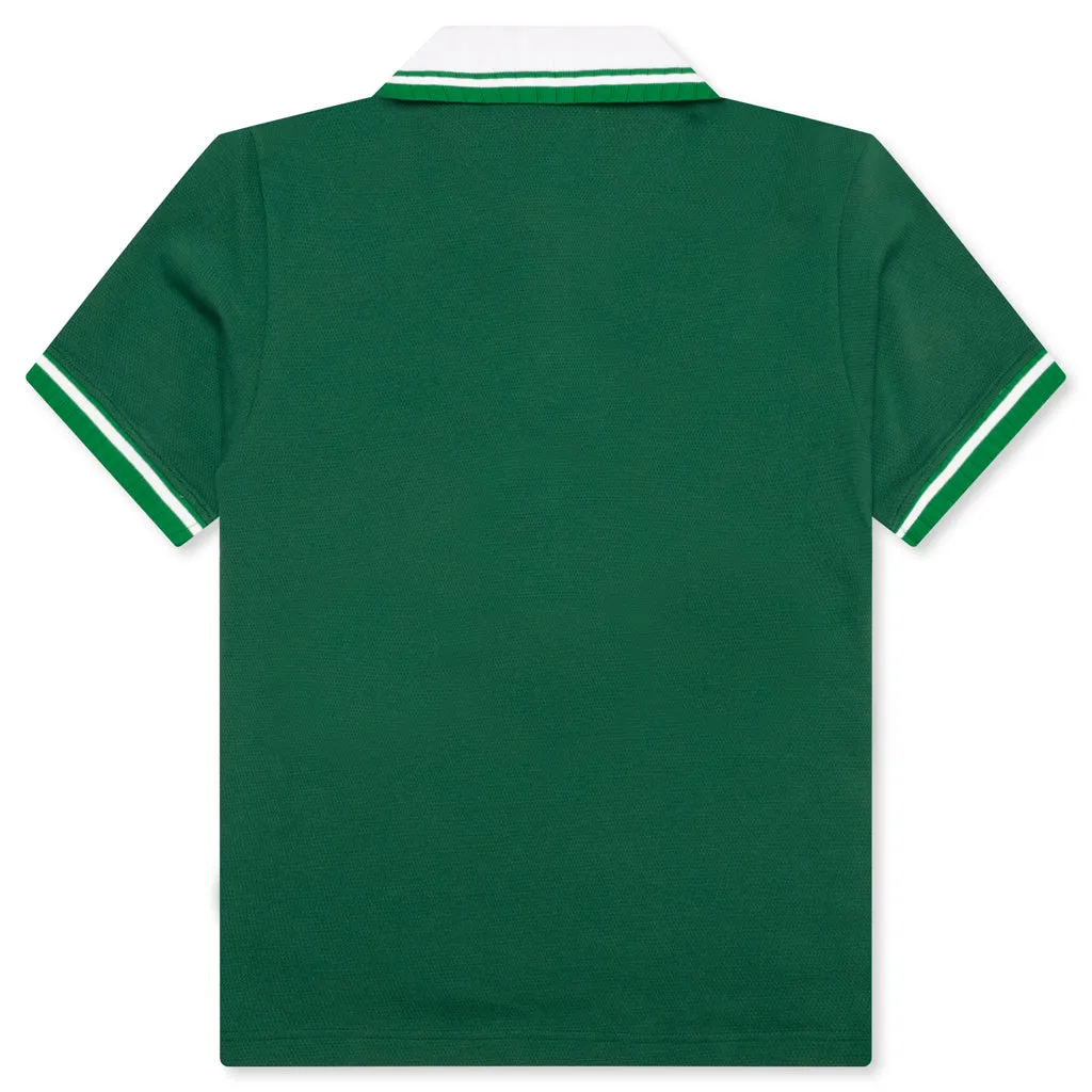 Textured Pique Polo - Evergreen