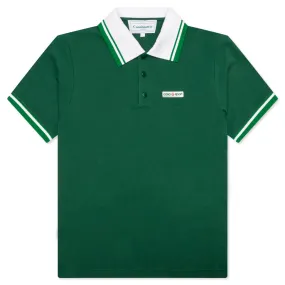 Textured Pique Polo - Evergreen