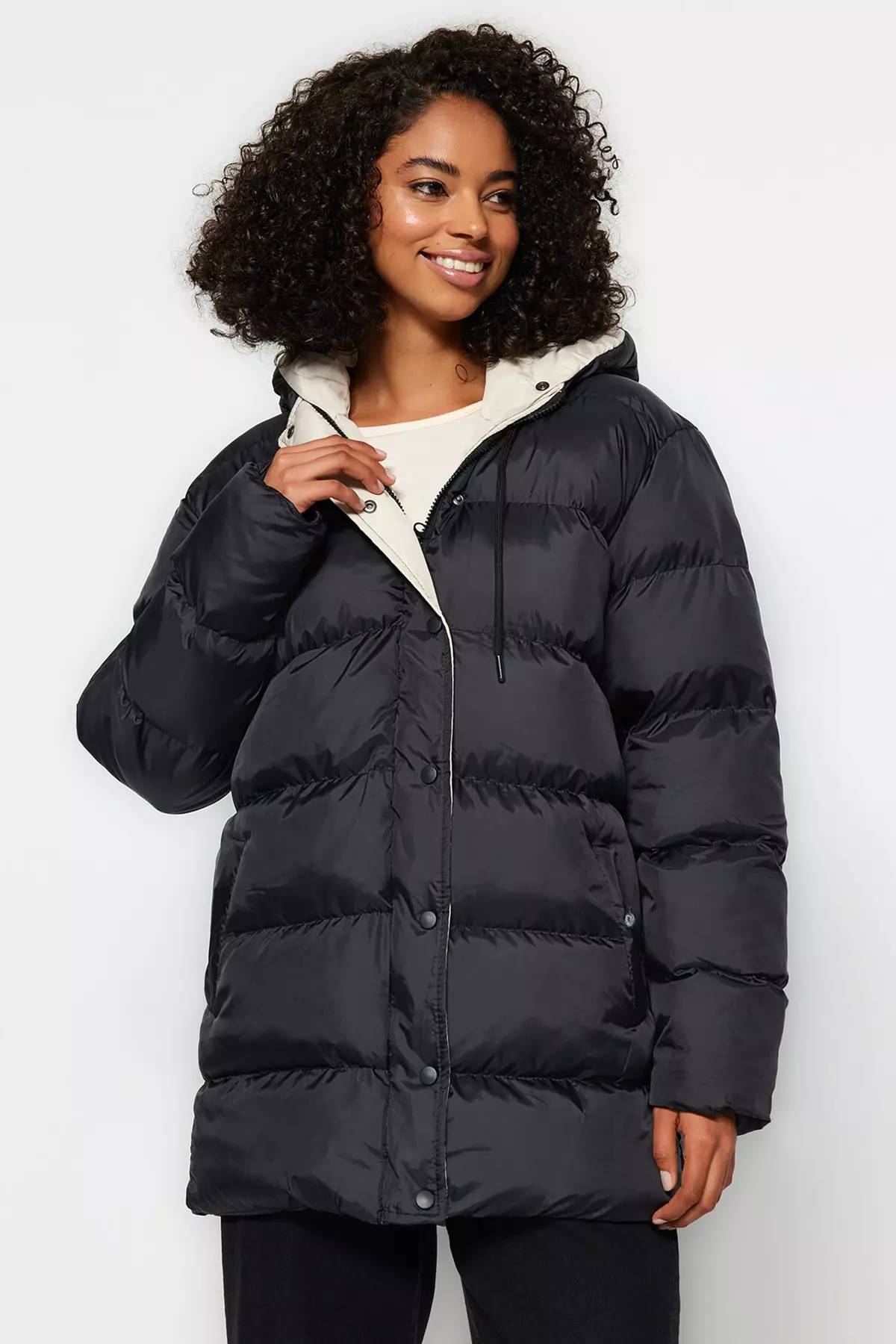 Trendyol Hooded Puffy Coat