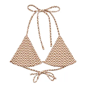 TRIANGLE STRING BIKINI TOP ECO - ZIG CHOCOLATE