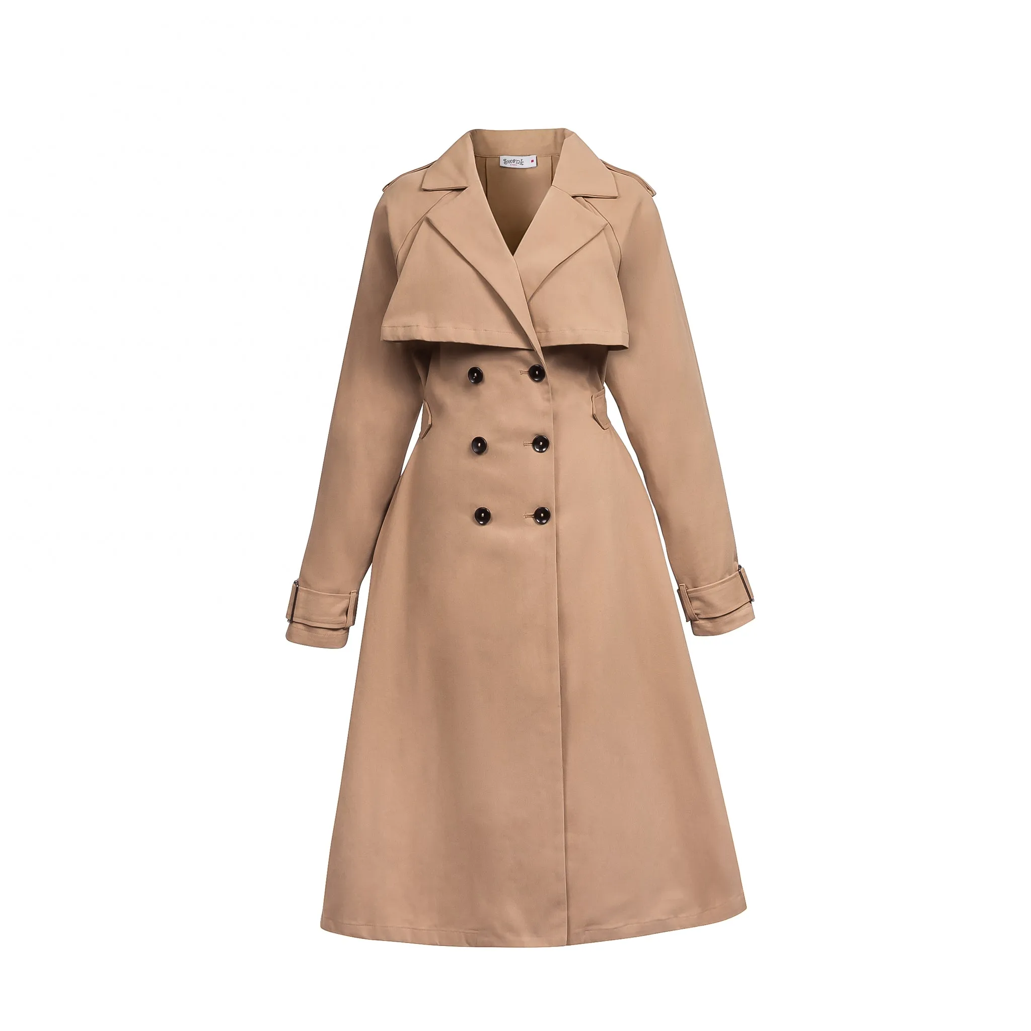 Under The Weather Longline Trench Coat - Khaki