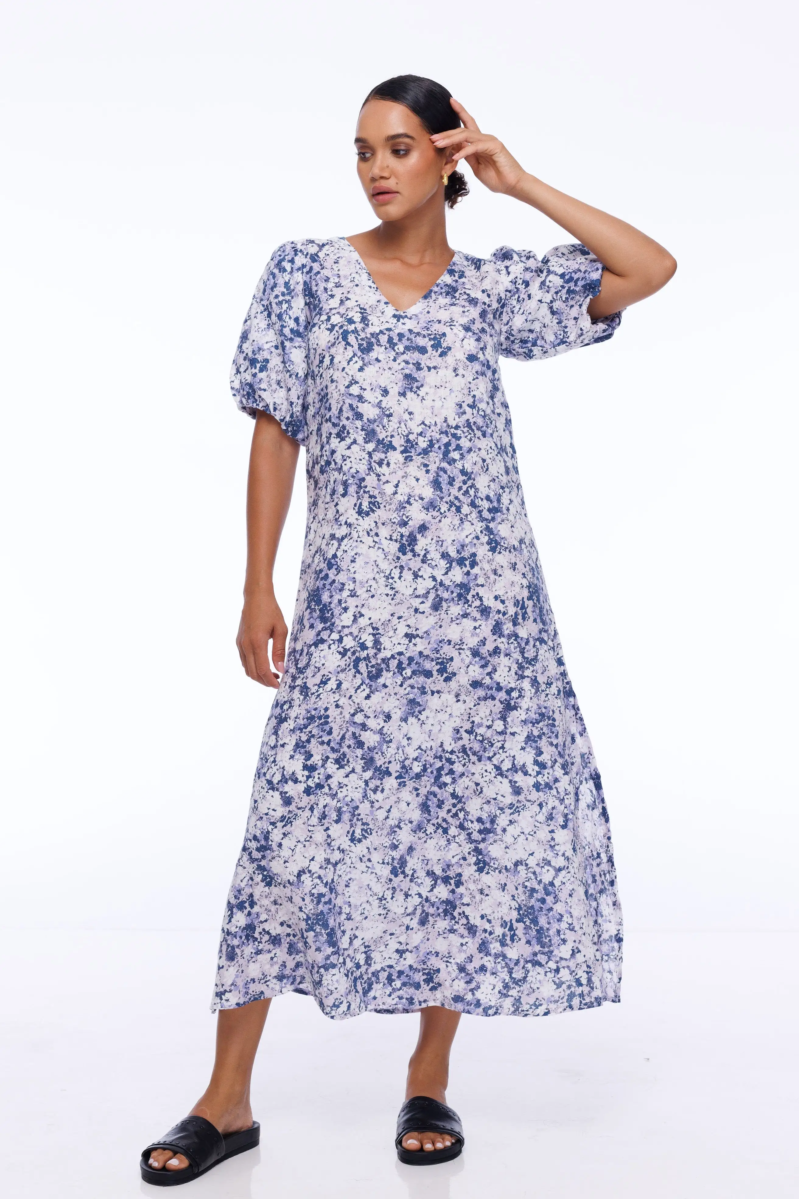 Vallis Dress - Exclusive Blue/White Floral