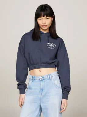 Varsity Logo Relaxed Cropped Fit Hoodie | Sweatshirts & Hoodies | Tommy Jeans