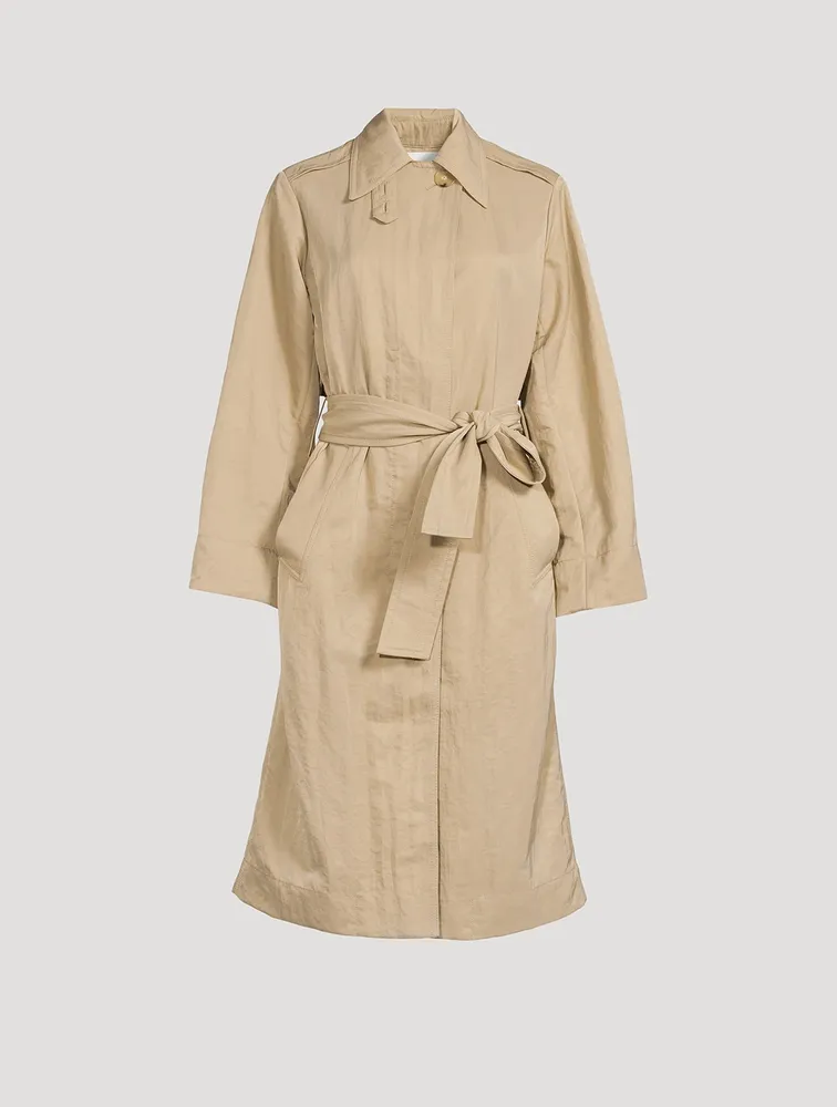 VINCE Belted Rain Coat