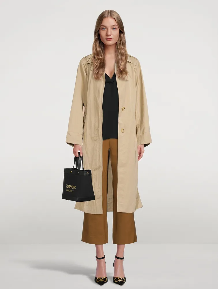 VINCE Belted Rain Coat